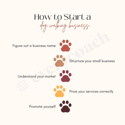 How To Start A Dog Walking Business: Instagram Post Canva Template