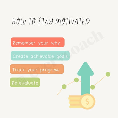 How To Stay Motivated Instagram Post Canva Template