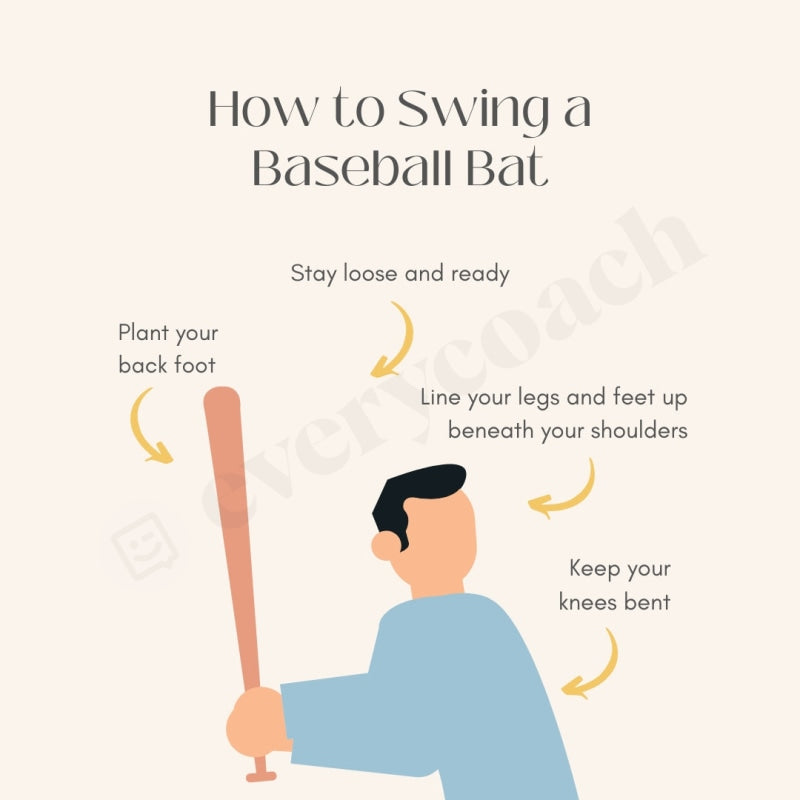 How To Swing A Baseball Bat Instagram Post Canva Template