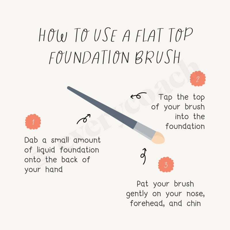 How To Use A Flat Top Foundation Brush Instagram Post Canva Template