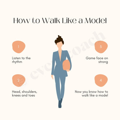 How To Walk Like A Model Instagram Post Canva Template