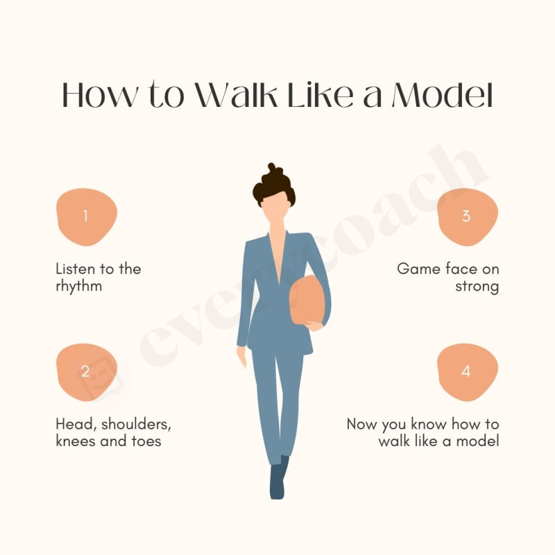 Model Walk Tutorial How to Walk Like a Model Instagram Post Canva Template – everycoach