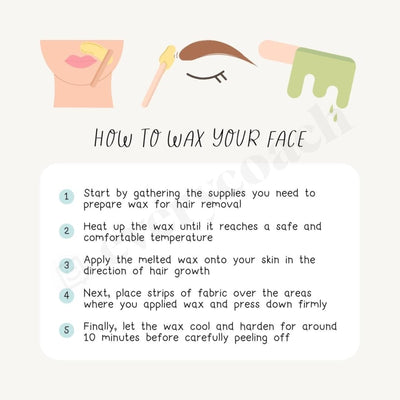 How To Wax Your Face Instagram Post Canva Template