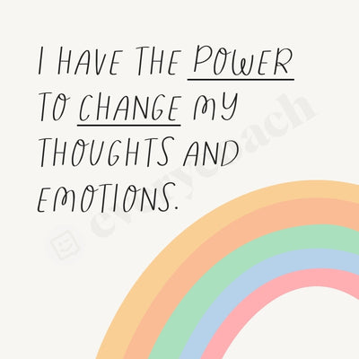 I Have The Power To Change My Thoughts And Emotions Instagram Post Canva Template