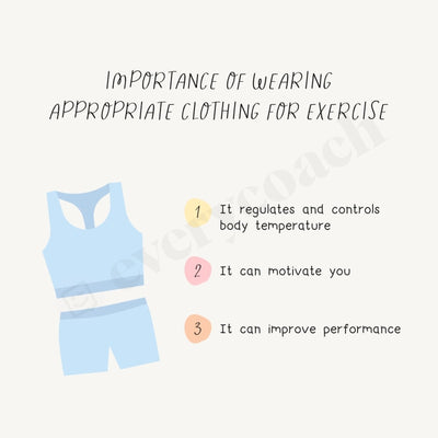 Importance Of Wearing Appropriate Clothing For Exercise Instagram Post Canva Template