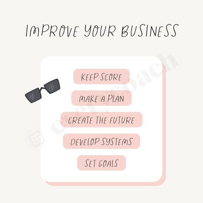 Improve Your Business S02242302 Instagram Post Canva Template