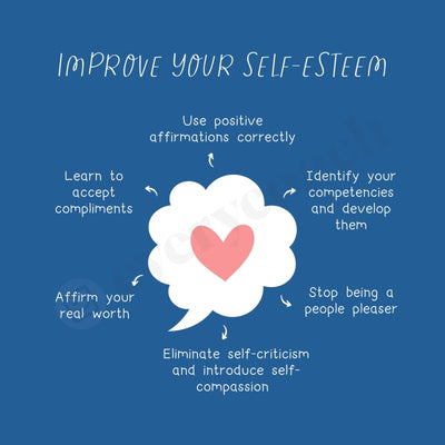 Improve Your Self-Esteem Instagram Post Canva Template