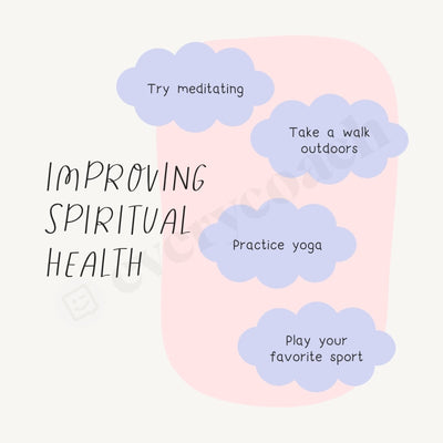Improving Spiritual Health Instagram Post Canva Template