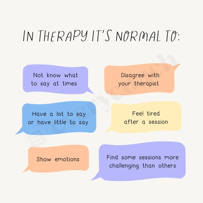 In Therapy Its Normal To Instagram Post Canva Template