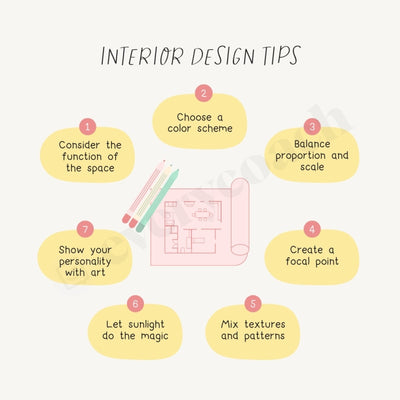 Interior Design Tips Instagram Post Canva Template