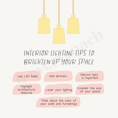 Interior Lighting Tips To Brighten Up Your Space Instagram Post Canva Template