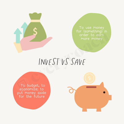 Invest Vs Save Instagram Post Canva Template