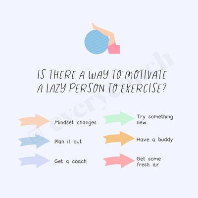 Is There A Way To Motivate Lazy Person Exercise Instagram Post Canva Template