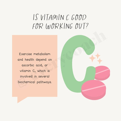 Is Vitamin C Good For Working Out Instagram Post Canva Template