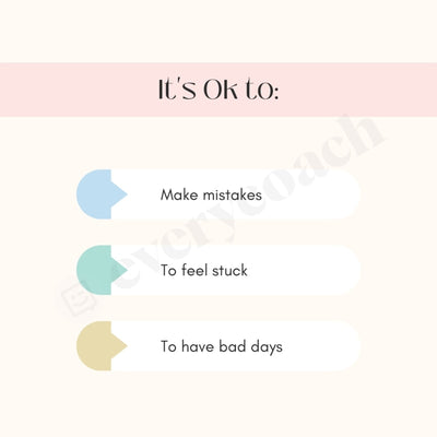 Its Ok To: Instagram Post Canva Template