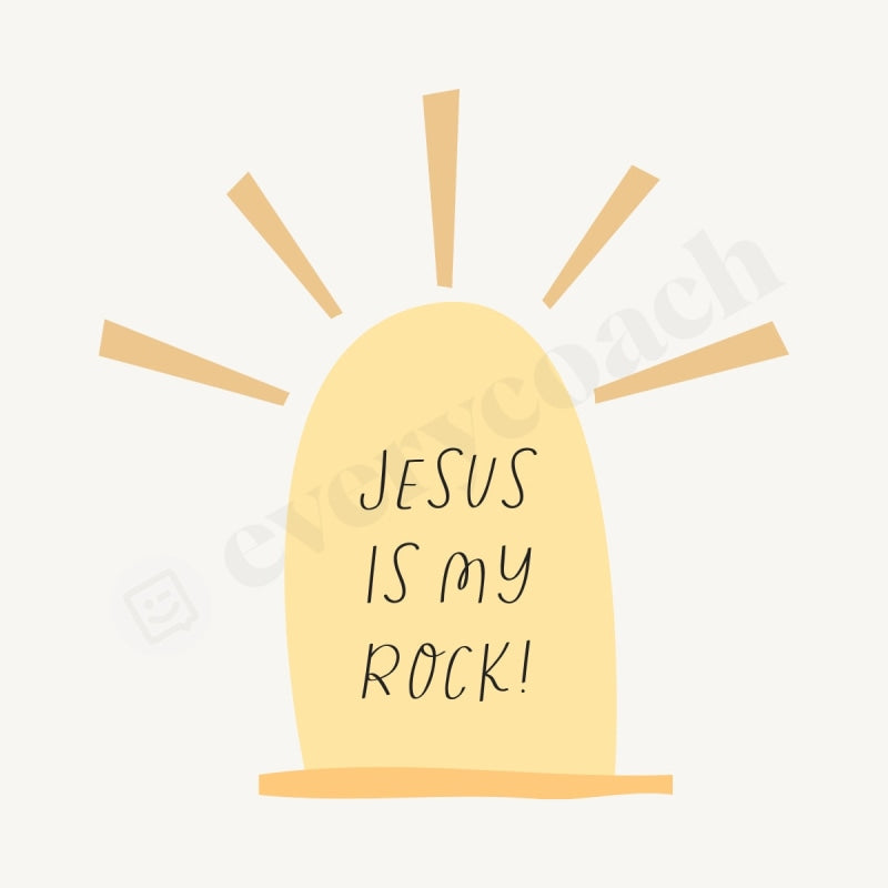 Jesus Is My Rock Instagram Post Canva Template