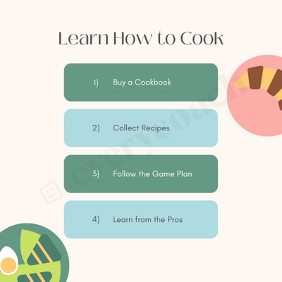 Learn How To Cook Instagram Post Canva Template