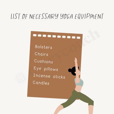 List Of Necessary Yoga Equipment Instagram Post Canva Template