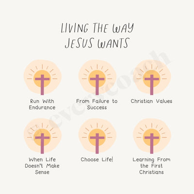 Living The Way Jesus Wants Instagram Post Canva Template