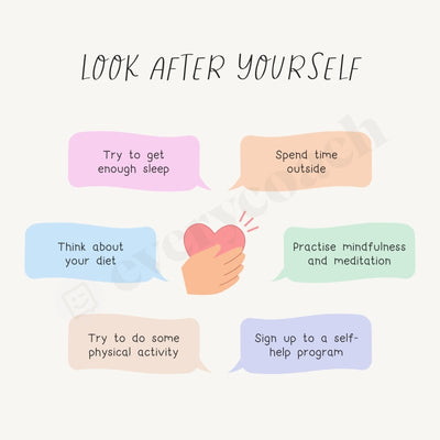 Look After Yourself Instagram Post Canva Template