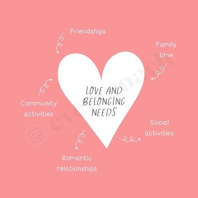 Love And Belonging Needs Instagram Post Canva Template