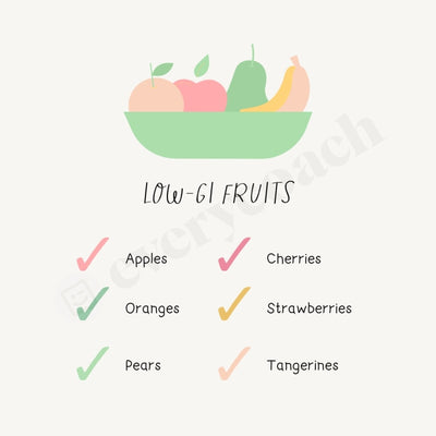 Low-Gi Fruits Instagram Post Canva Template