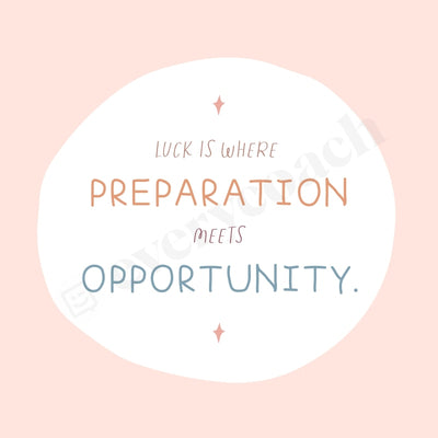 Luck Is Where Meets Preparation Opportunity Instagram Post Canva Template
