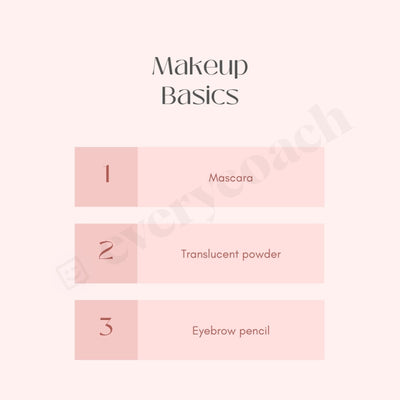 Makeup Basics Instagram Post Canva Template