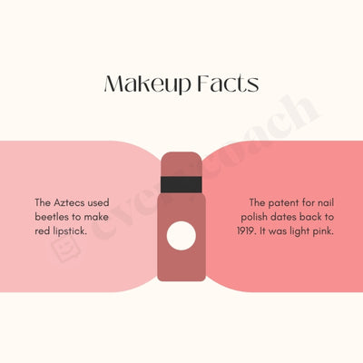 Makeup Facts Instagram Post Canva Template