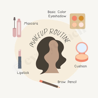 Makeup Routine Instagram Post Canva Template