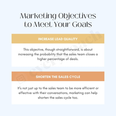 Marketing Objectives To Meet Your Goals Instagram Post Canva Template