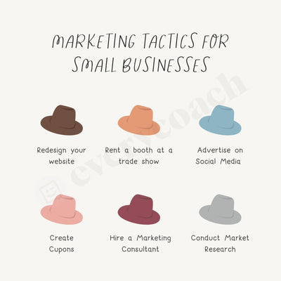 Marketing Tactics For Small Businesses Instagram Post Canva Template