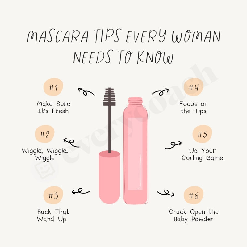 Mascara Tips Every Woman Needs To Know Instagram Post Canva Template