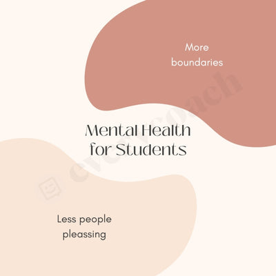 Mental Health For Students Instagram Post Canva Template