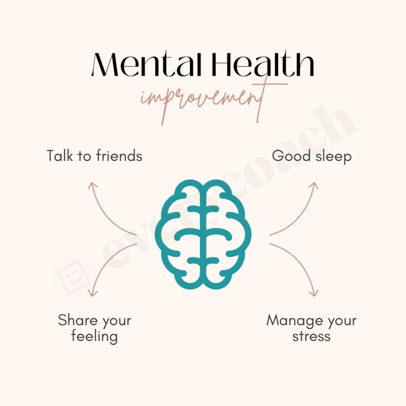 Mental Health Improvement Instagram Post Canva Template