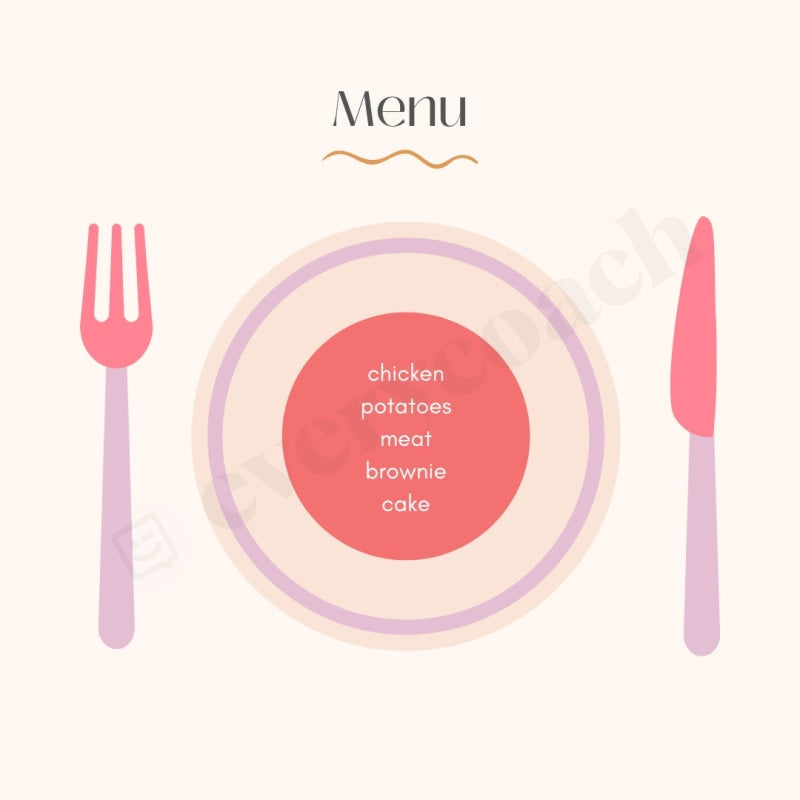 Menu Instagram Post Canva Template