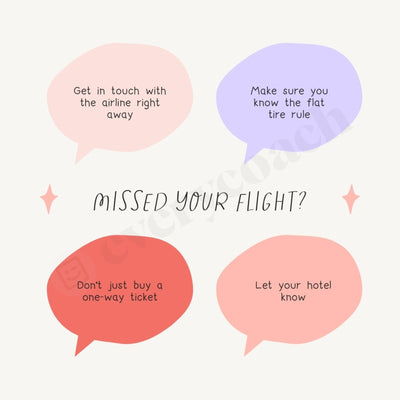 Missed Your Flight Instagram Post Canva Template