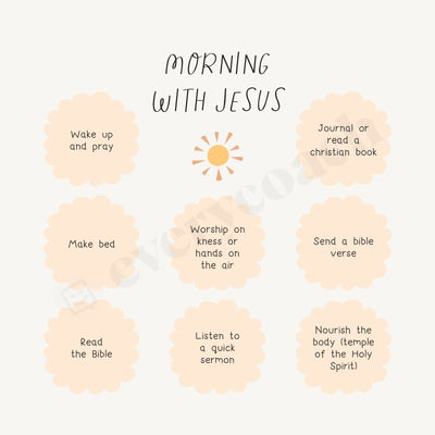 Morning With Jesus Instagram Post Canva Template