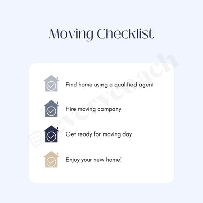 Moving Checklist Instagram Post Canva Template