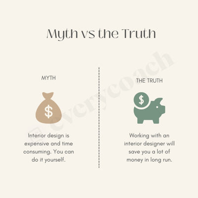 Myth Vs The Truth Instagram Post Canva Template