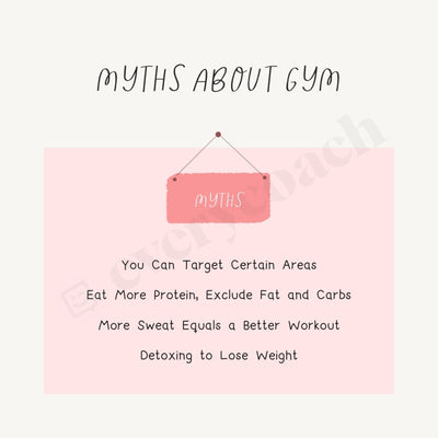 Myths About Gym Instagram Post Canva Template
