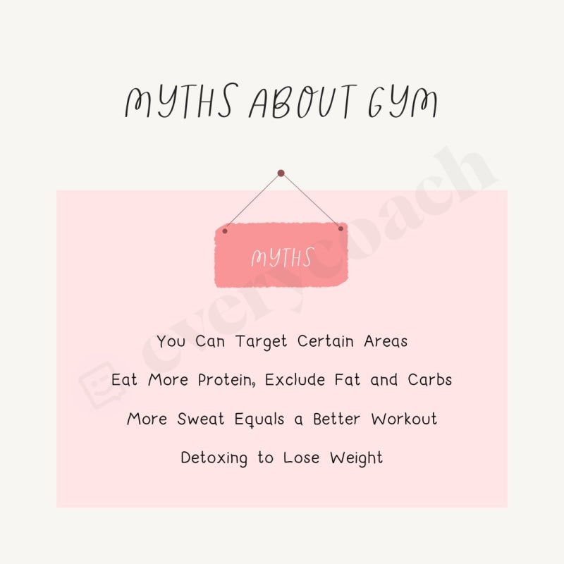Myths About Gym Instagram Post Canva Template