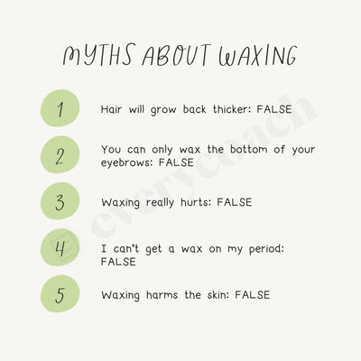 Myths About Waxing Instagram Post Canva Template