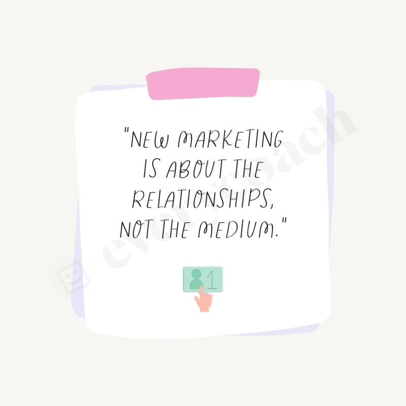 New Marketing Is About The Relationships Not Medium Instagram Post Canva Template