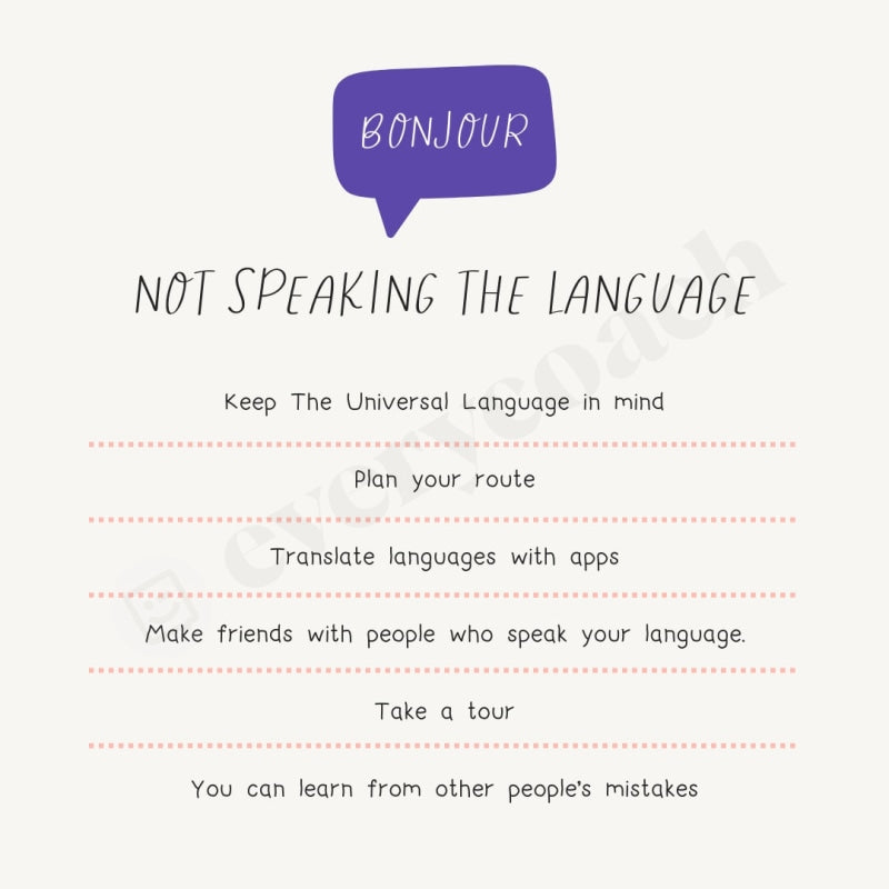 Not Speaking The Language Instagram Post Canva Template