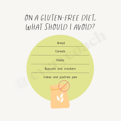 On A Gluten-Free Diet What Should I Avoid Instagram Post Canva Template