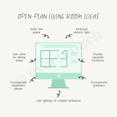 Open-Plan Living Room Ideas Instagram Post Canva Template