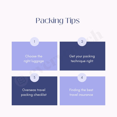 Packing Tips Instagram Post Canva Template