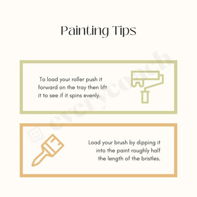 Painting Tips Instagram Post Canva Template