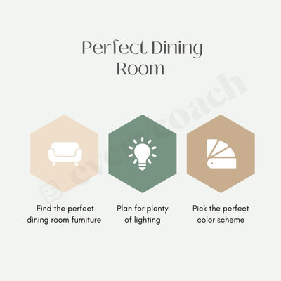 Perfect Dining Room Instagram Post Canva Template